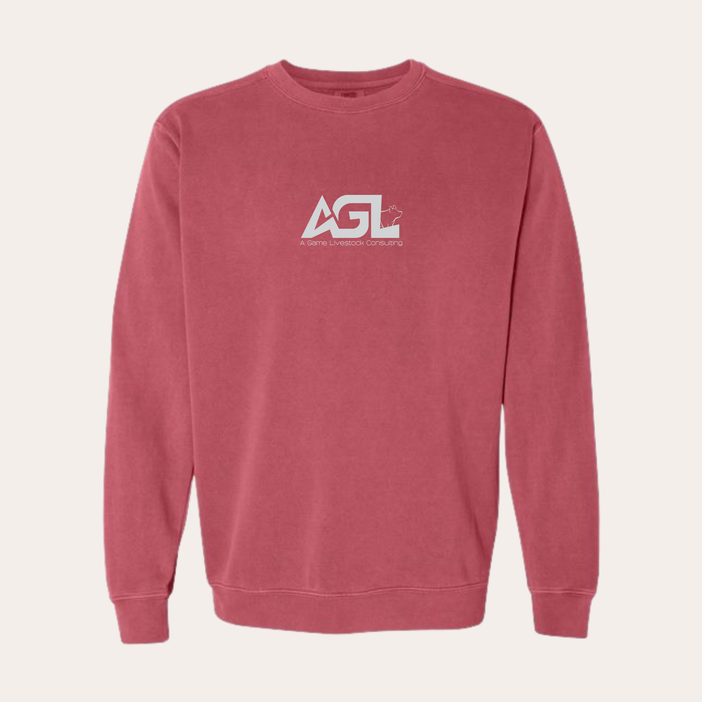 AGL Printed Crimson Comfort Colors Crewneck