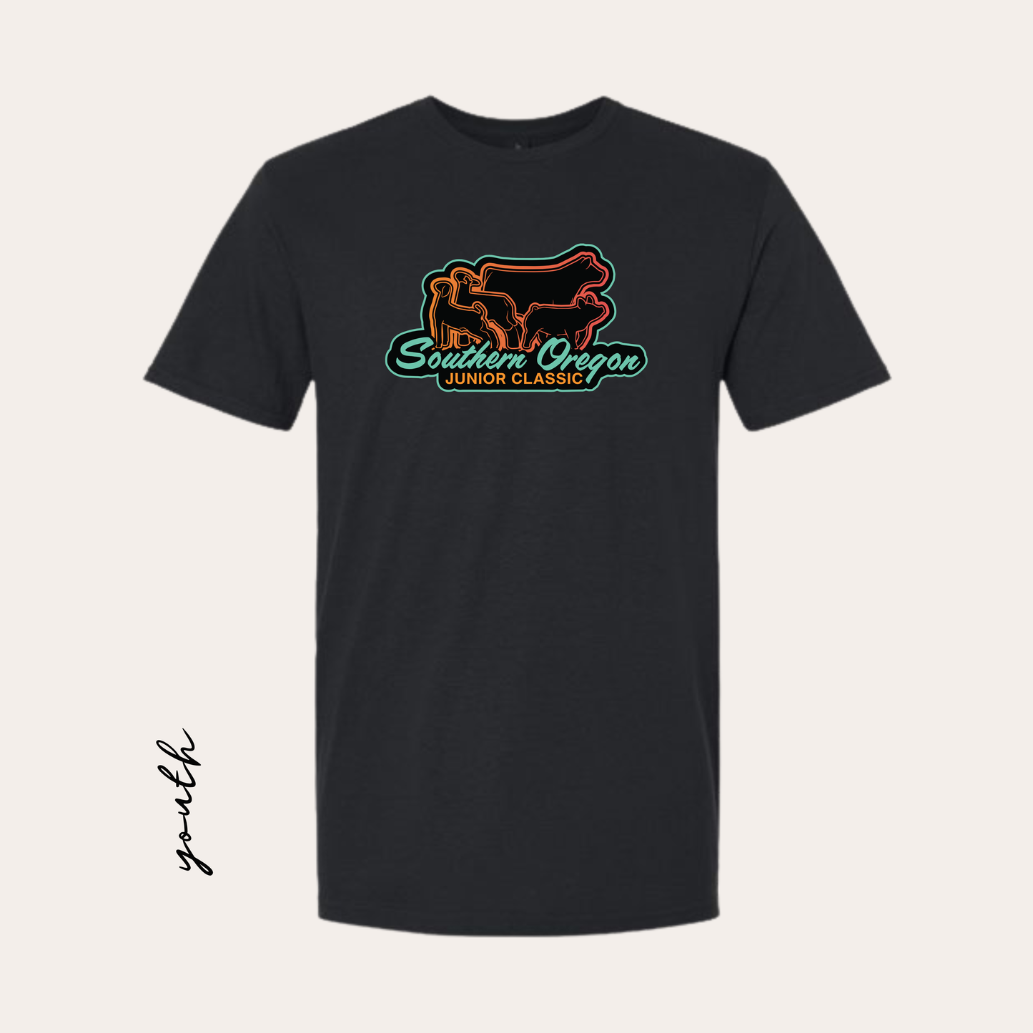 YOUTH SOJC Printed Black Softstyle Tee