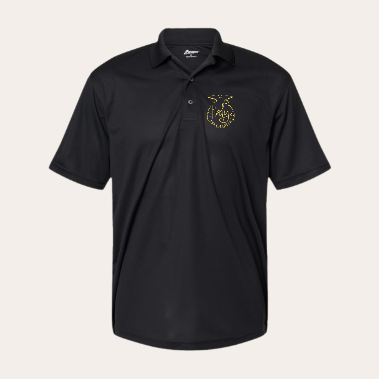 IFFA Embroidered Black Men's Polo