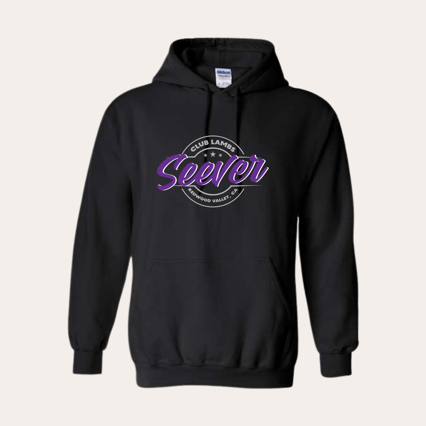 Seever Printed Black Hoodie
