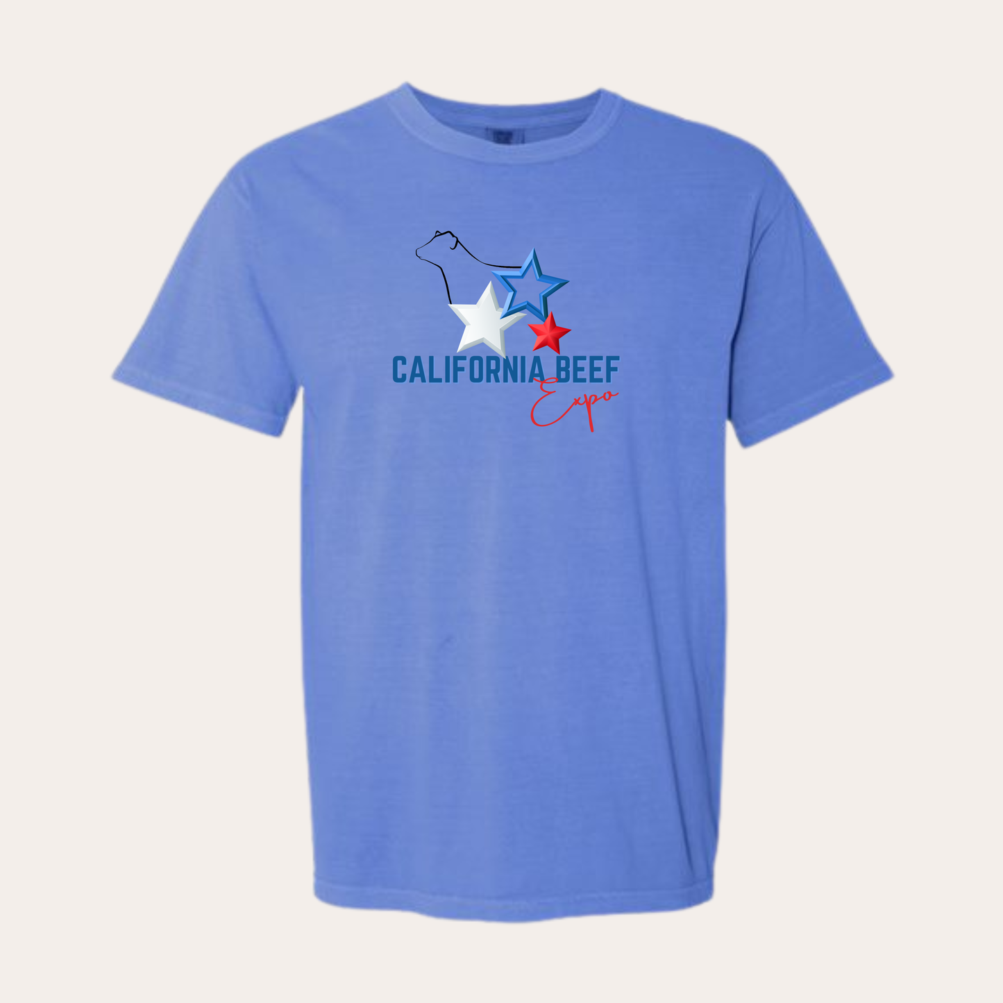 CBE Printed Comfort Colors Flo Blue Tee