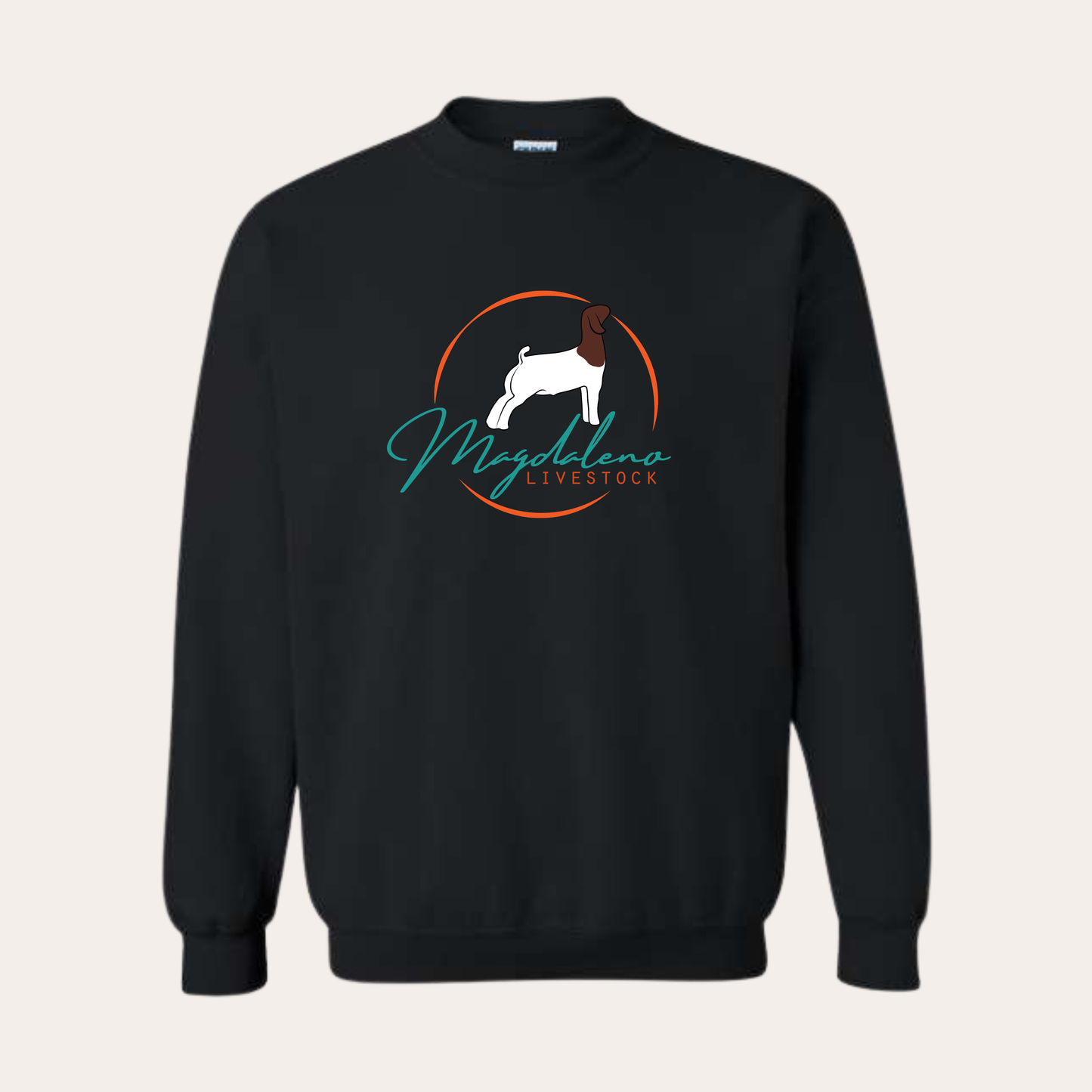 Magdaleno Printed Black Crewneck