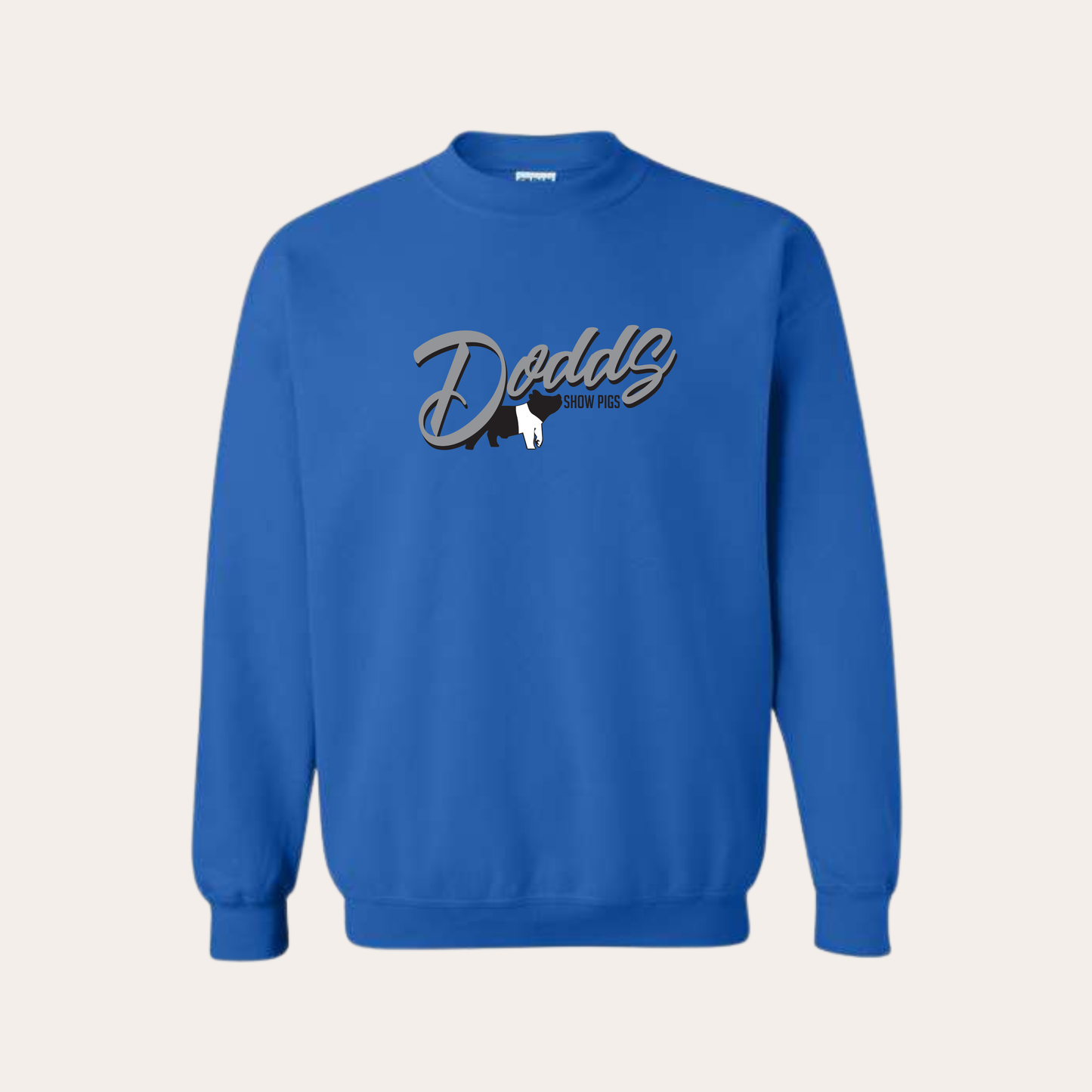 Dodds Printed Royal Blue Crewneck
