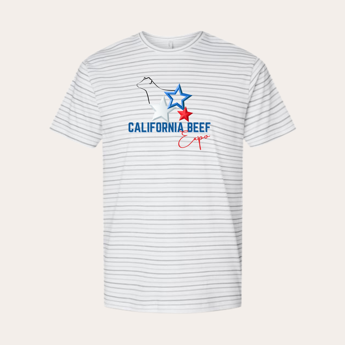 CBE Printed Gray Stripe Tee