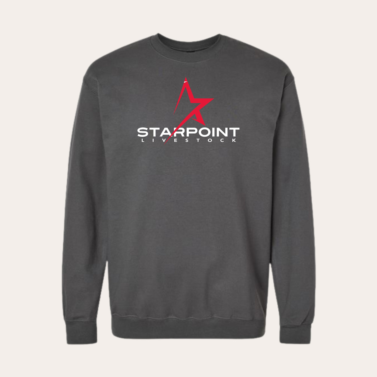 SP26 Printed Charcoal Softstyle Crewneck