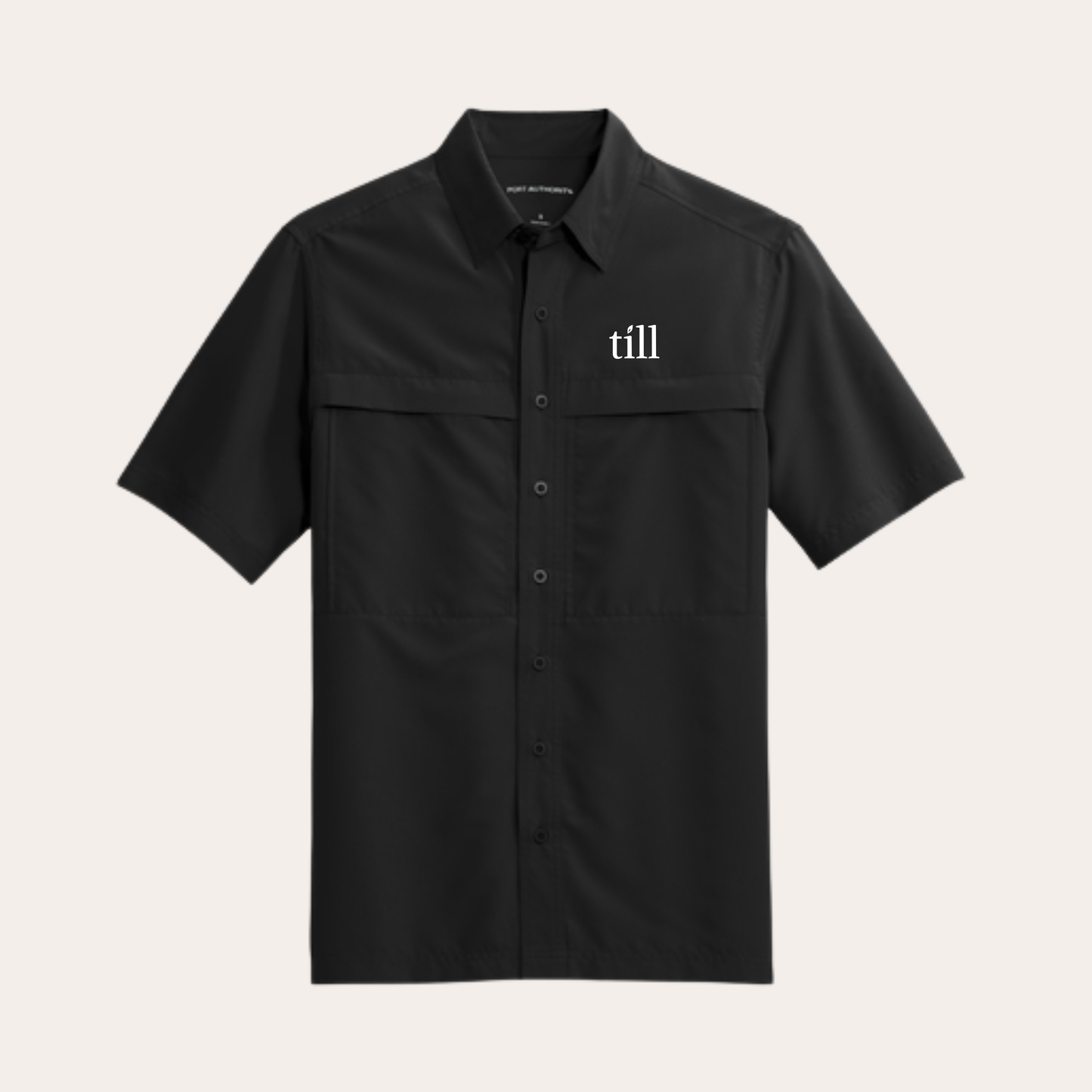 Till Embroidered Black Men's UV Short Sleeve