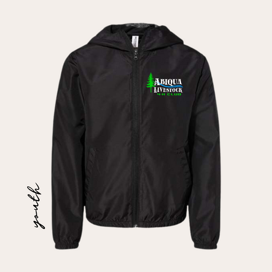 YOUTH Abiqua Livestock Full Zip Windbreaker - Black