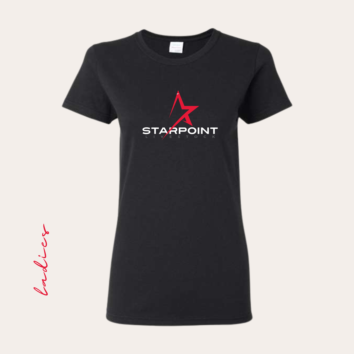 SP Ladies Black Tee Printed
