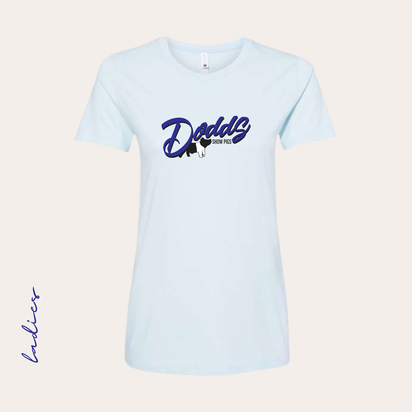 Dodds Printed Light Blue Women's Cotton Tee