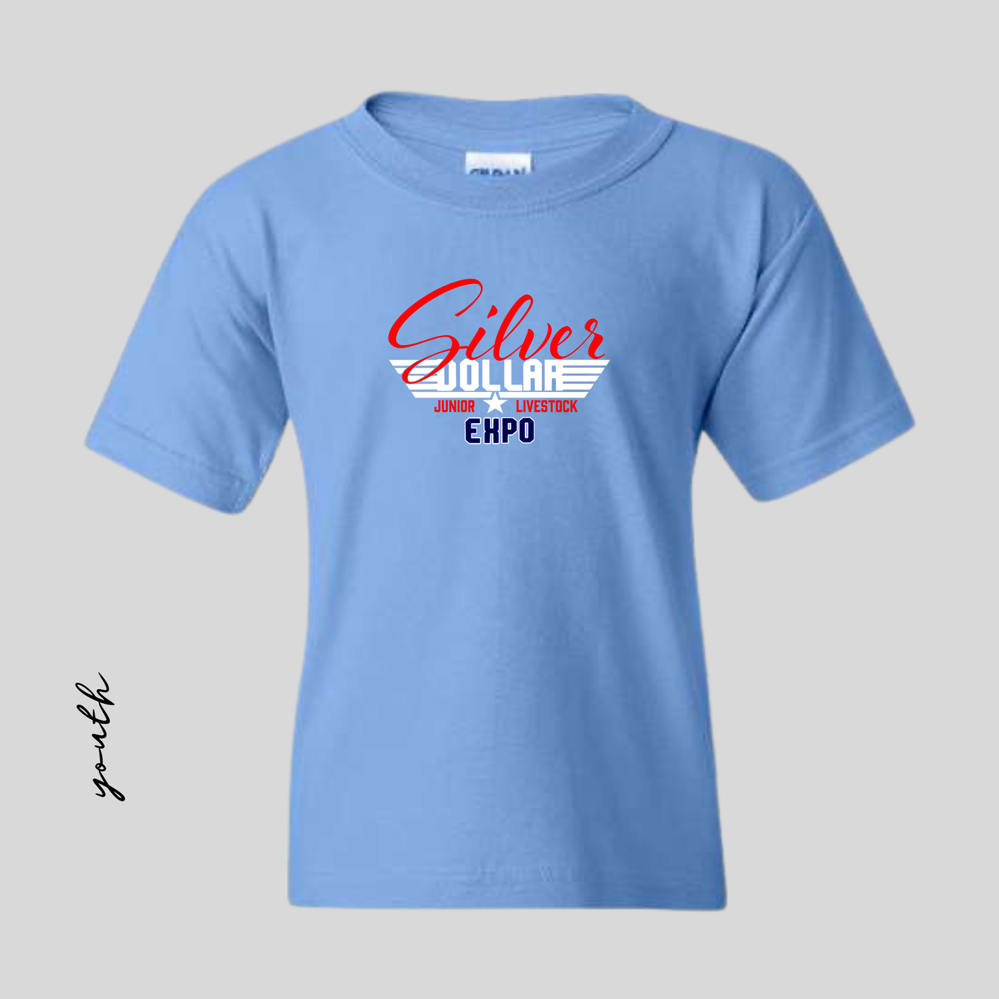 YOUTH SD Printed Carolina Blue Heavy Cotton Tee