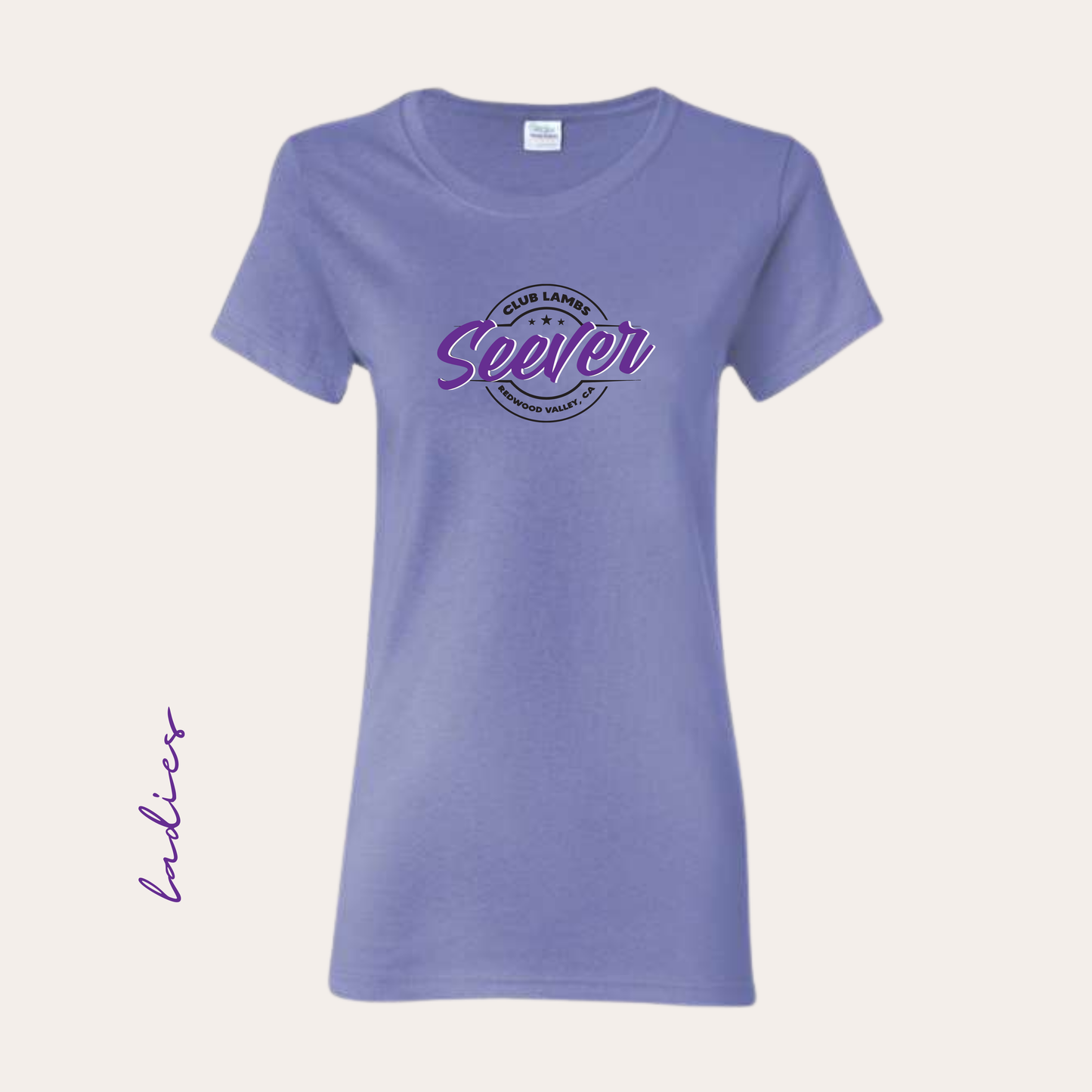 Seever Printed Ladies Violet Tee