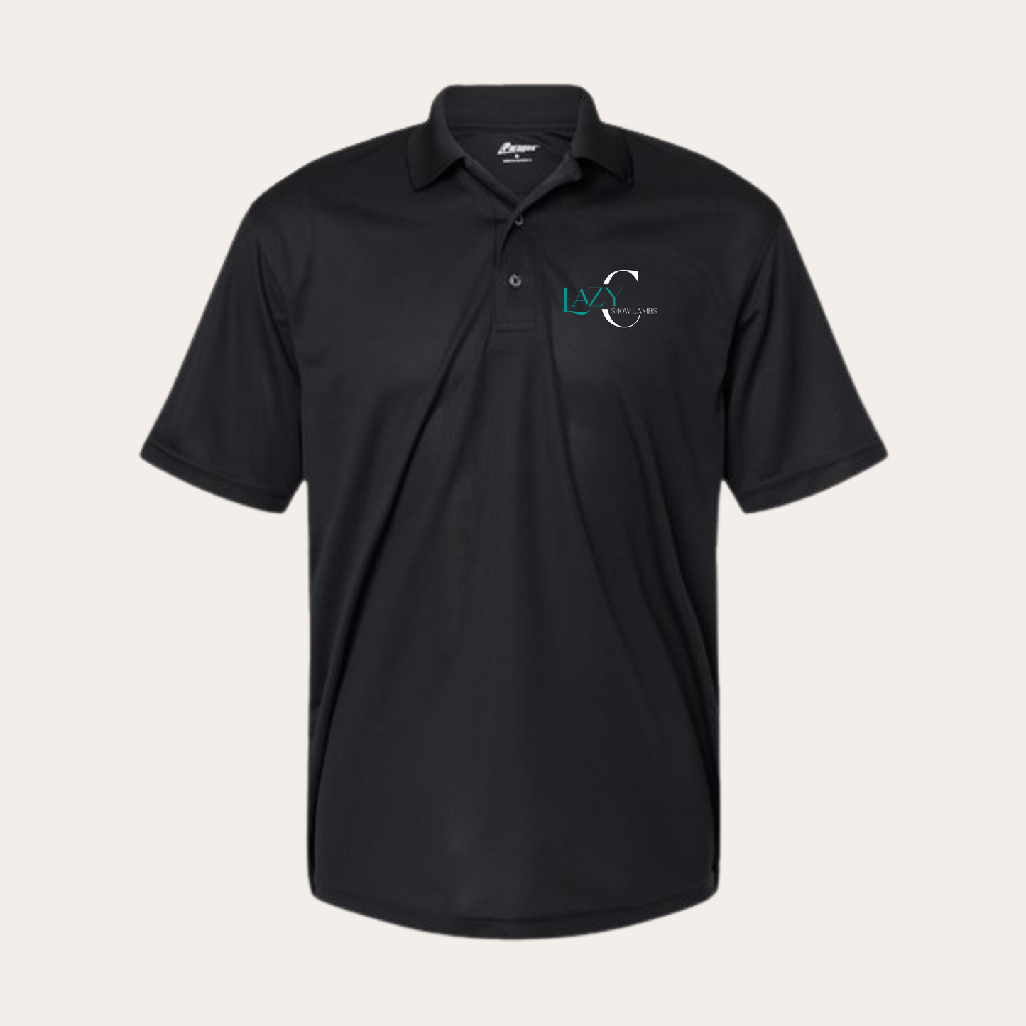 LCSL Embroidered Black Men's Polo