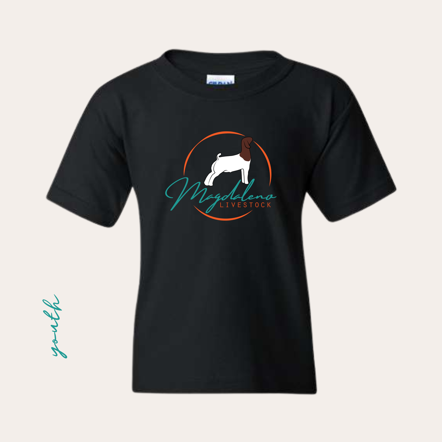 YOUTH Magdaleno Black Heavy Cotton Tee Printed