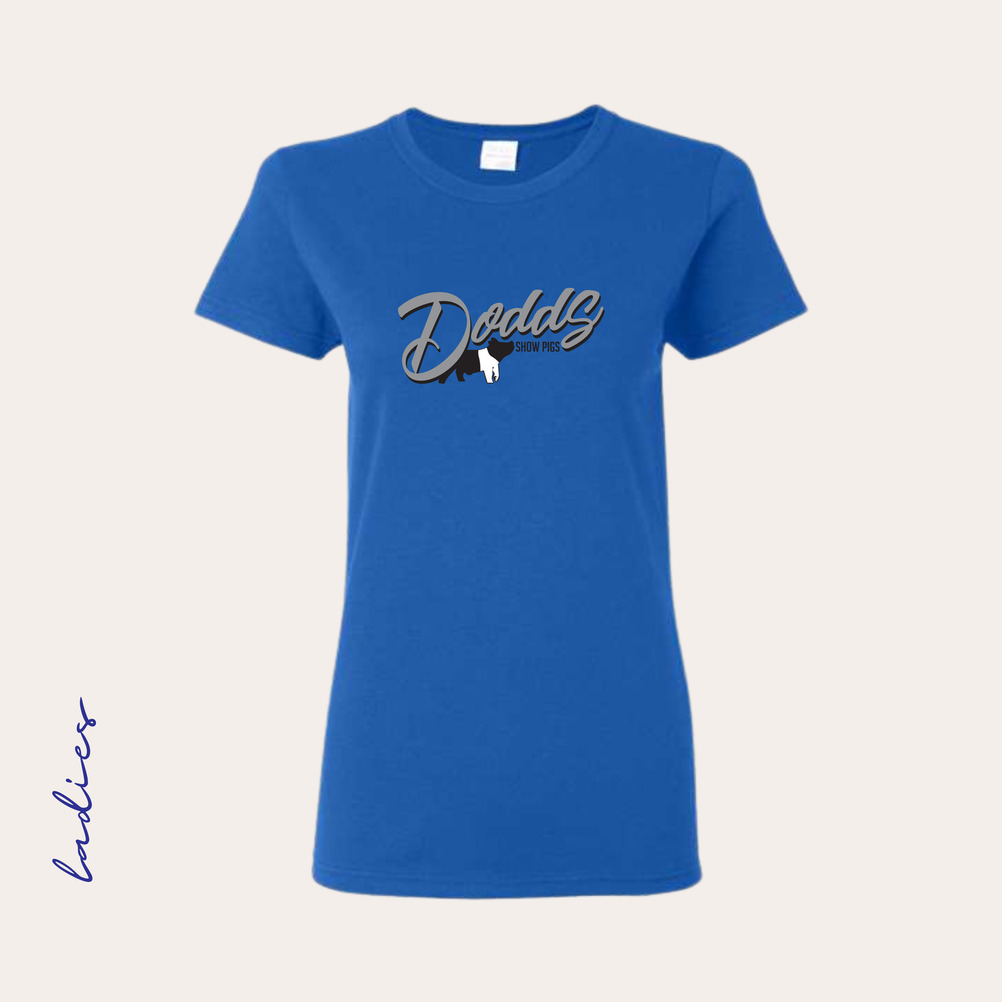 Dodds Printed Ladies Royal Blue Tee