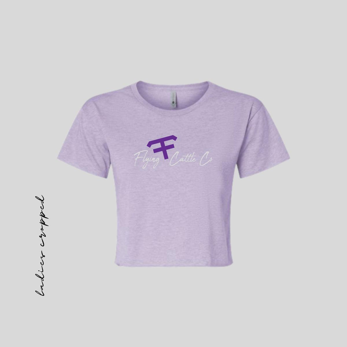FF Printed Lavender Crop Tee