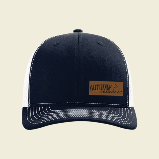 AC25 Richardson 112 Navy/White Leather Patch Hat