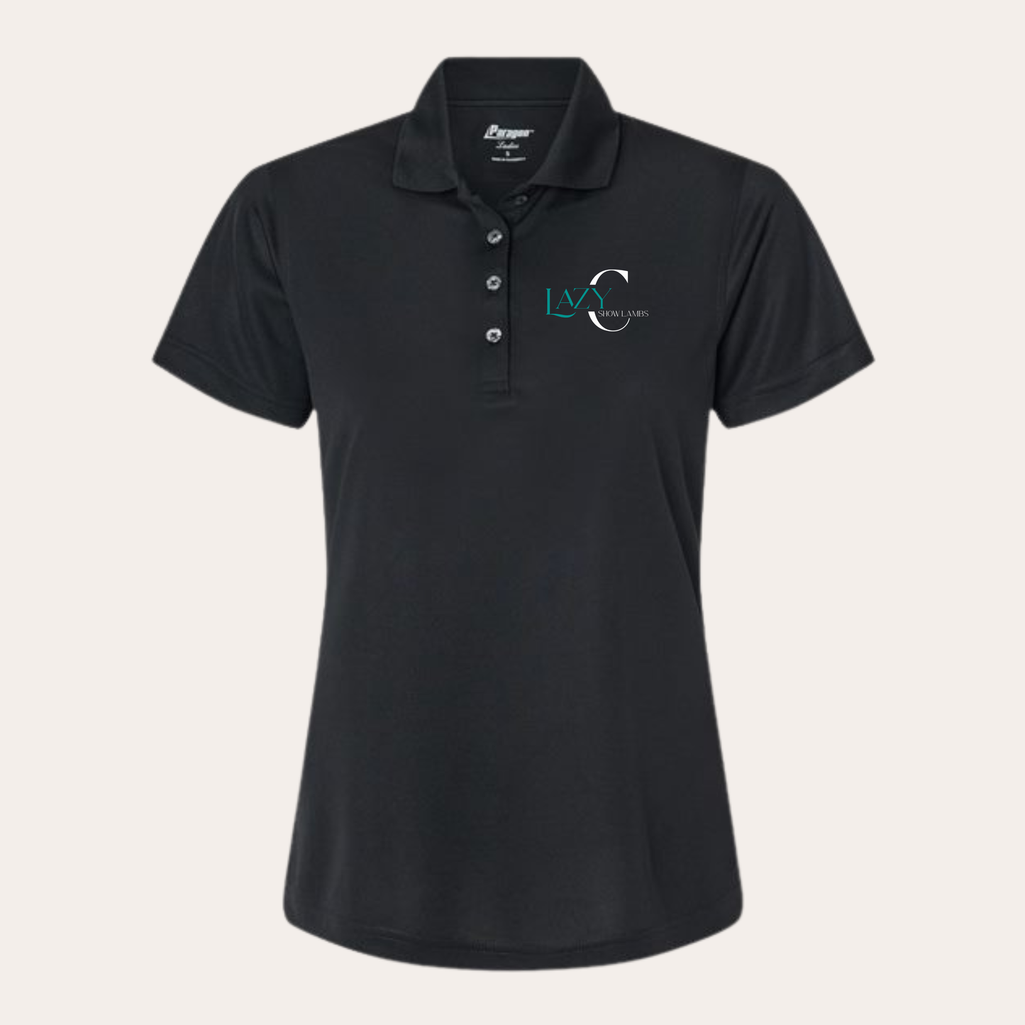 LCSL Embroidered Black Women's Polo