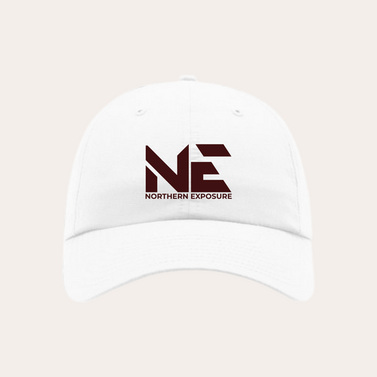 NE25 White 220 w/ dark garnet logo