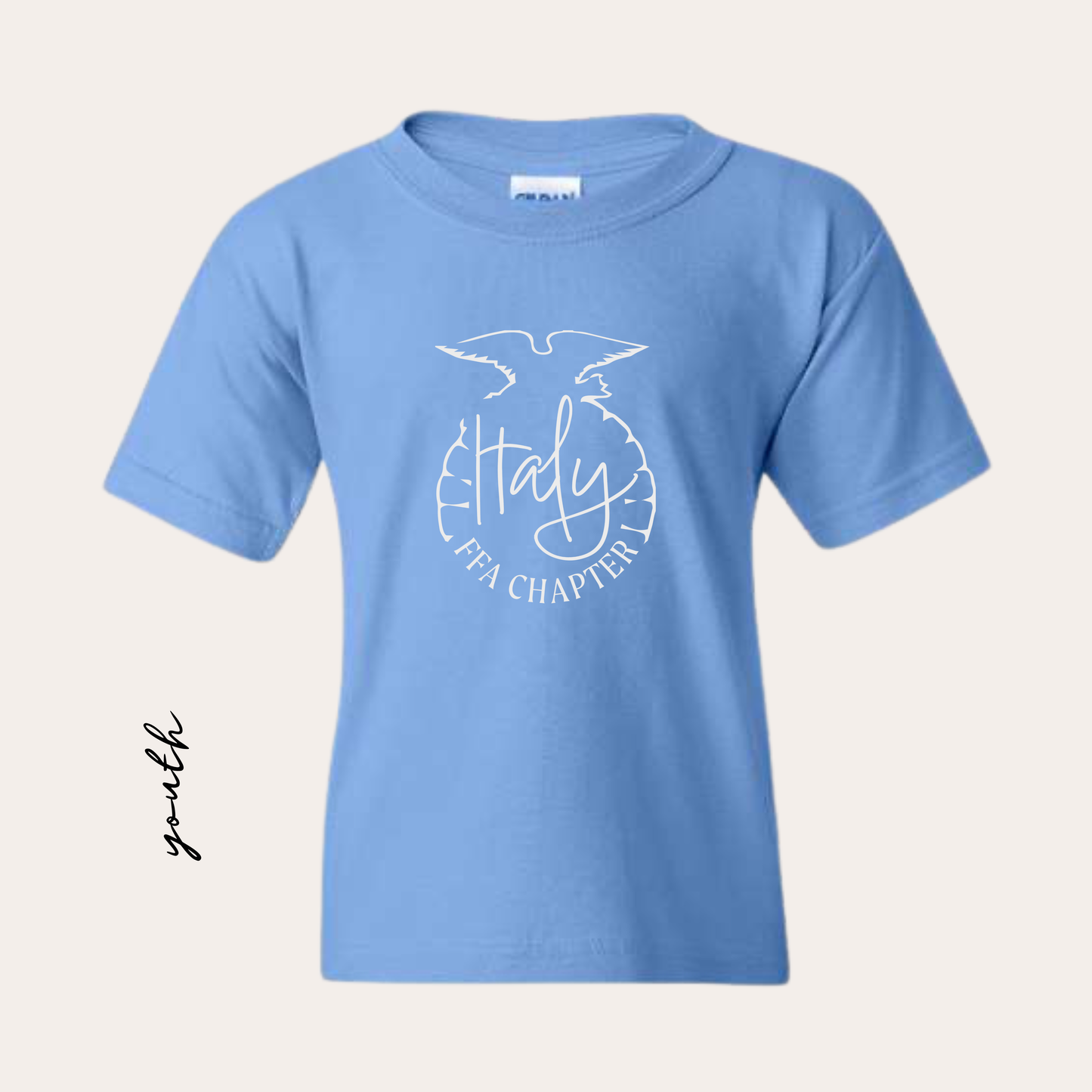 IFFA Youth Printed Carolina Blue Heavy Cotton Tee