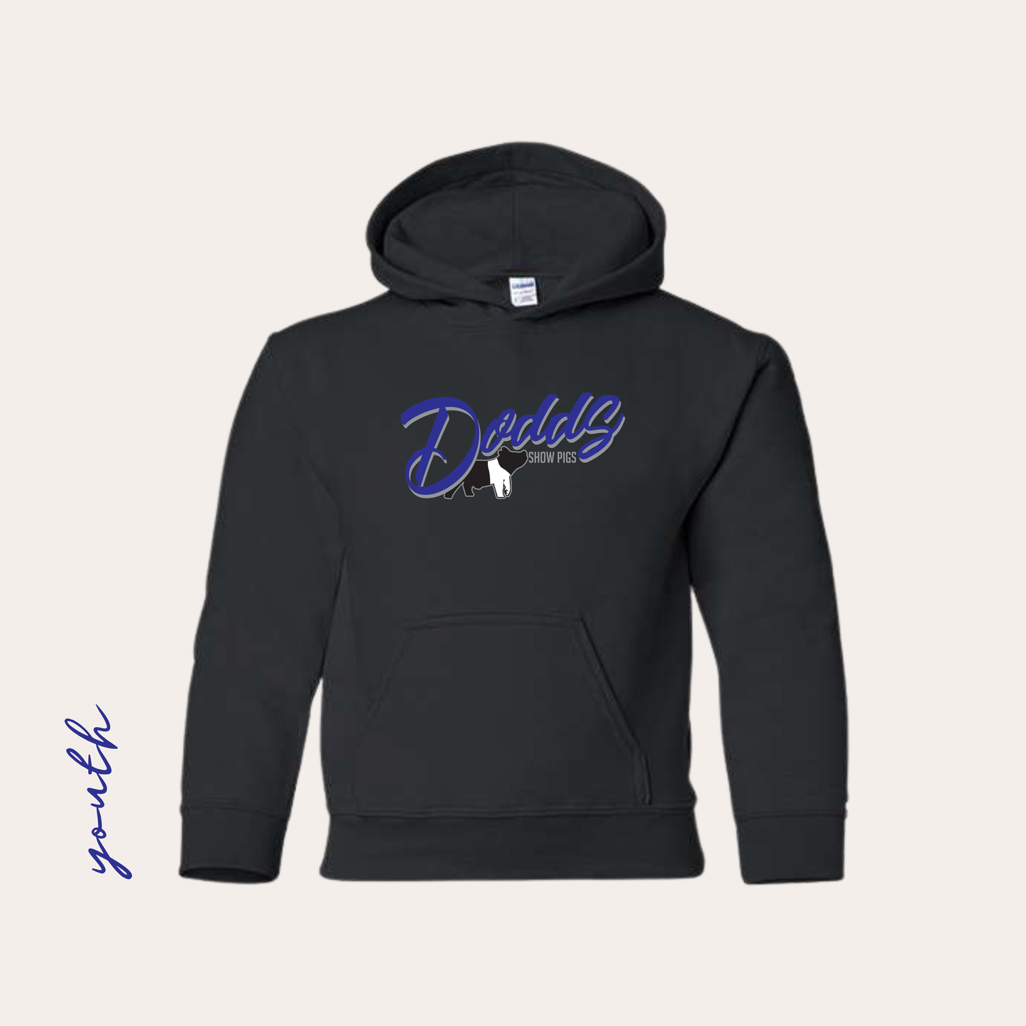 YOUTH Dodds Printed Black Hoodie