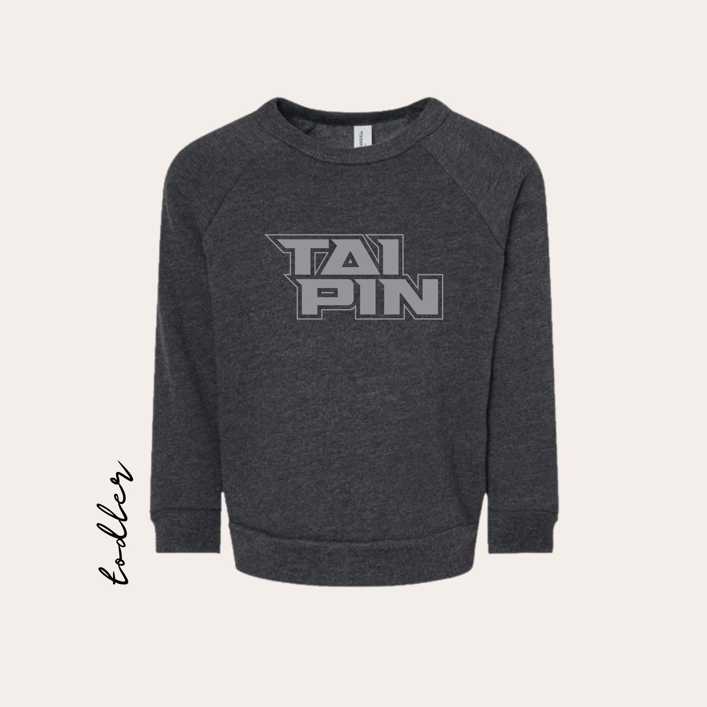 TODDLER Taipin Fleece Crewneck - Dark Gray Heather