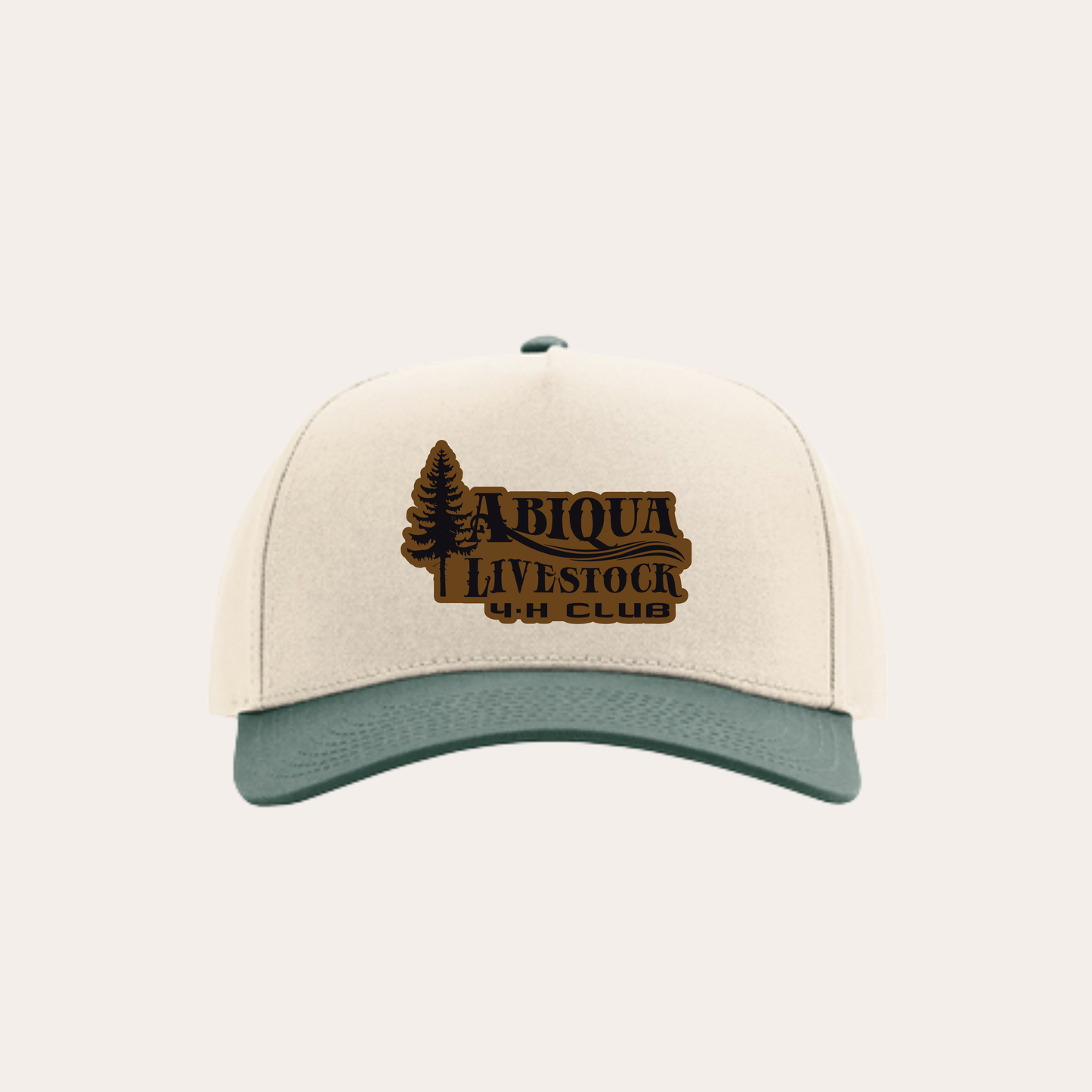 AL4H Leatherette Patch Cream/Dark Green Champ Cap