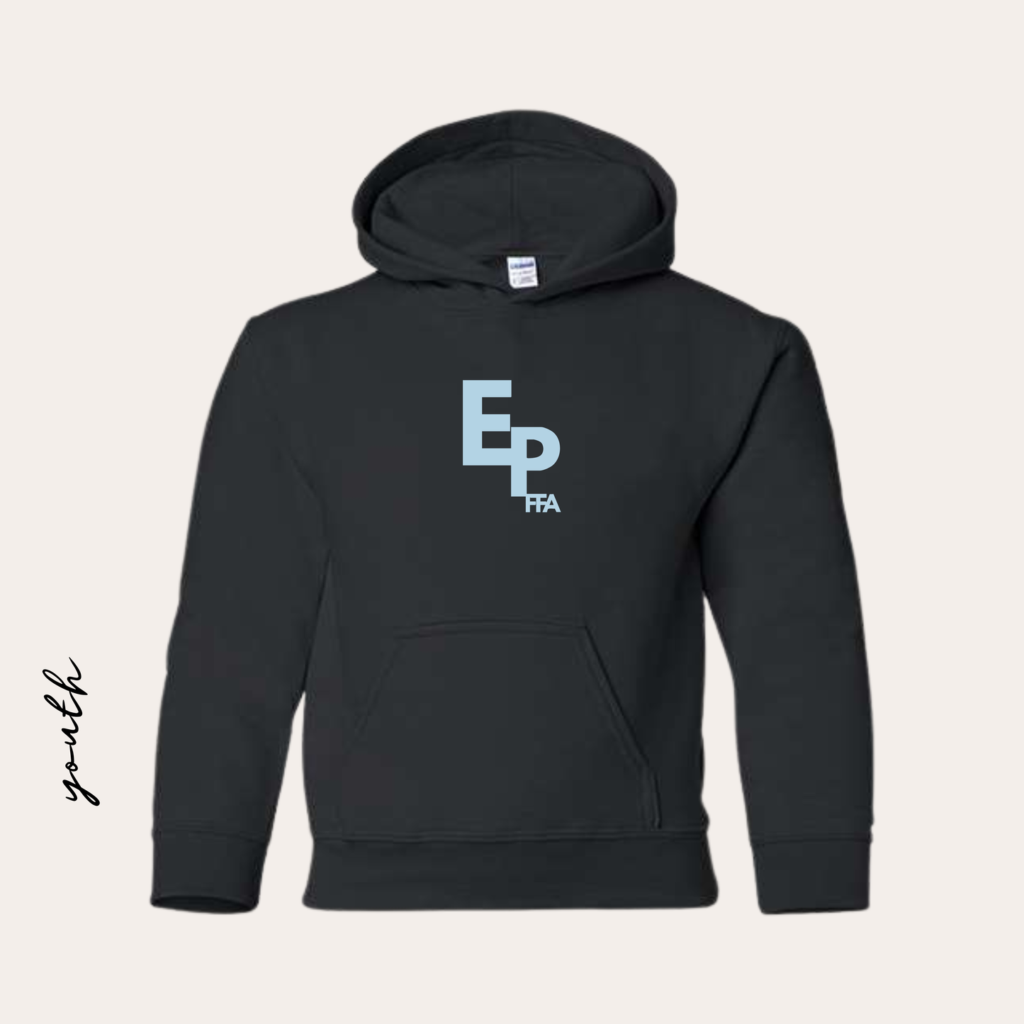 YOUTH EP Printed Black Hoodie