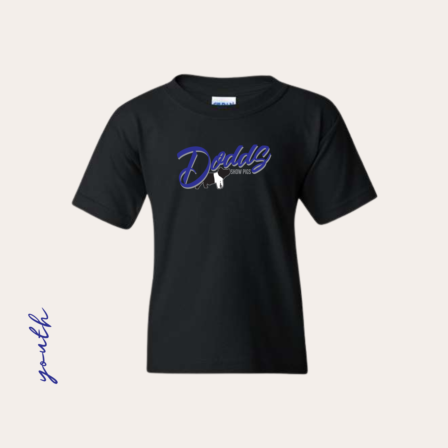 YOUTH Dodds Printed Black Heavy Cotton Tee