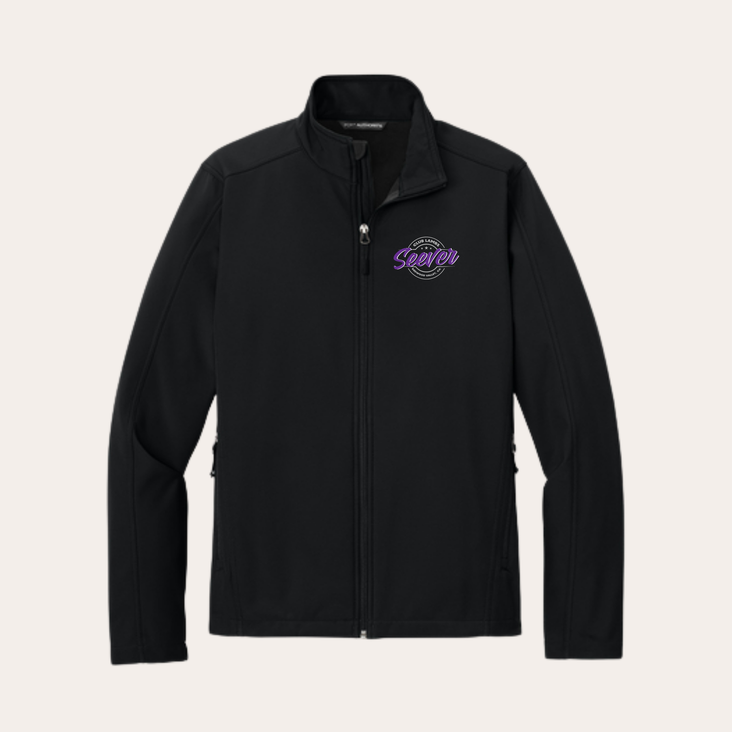 Seever Embroidered Black Soft Shell Jacket