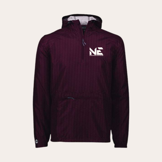 NE25 Holloway Patterned Windbreaker - Maroon