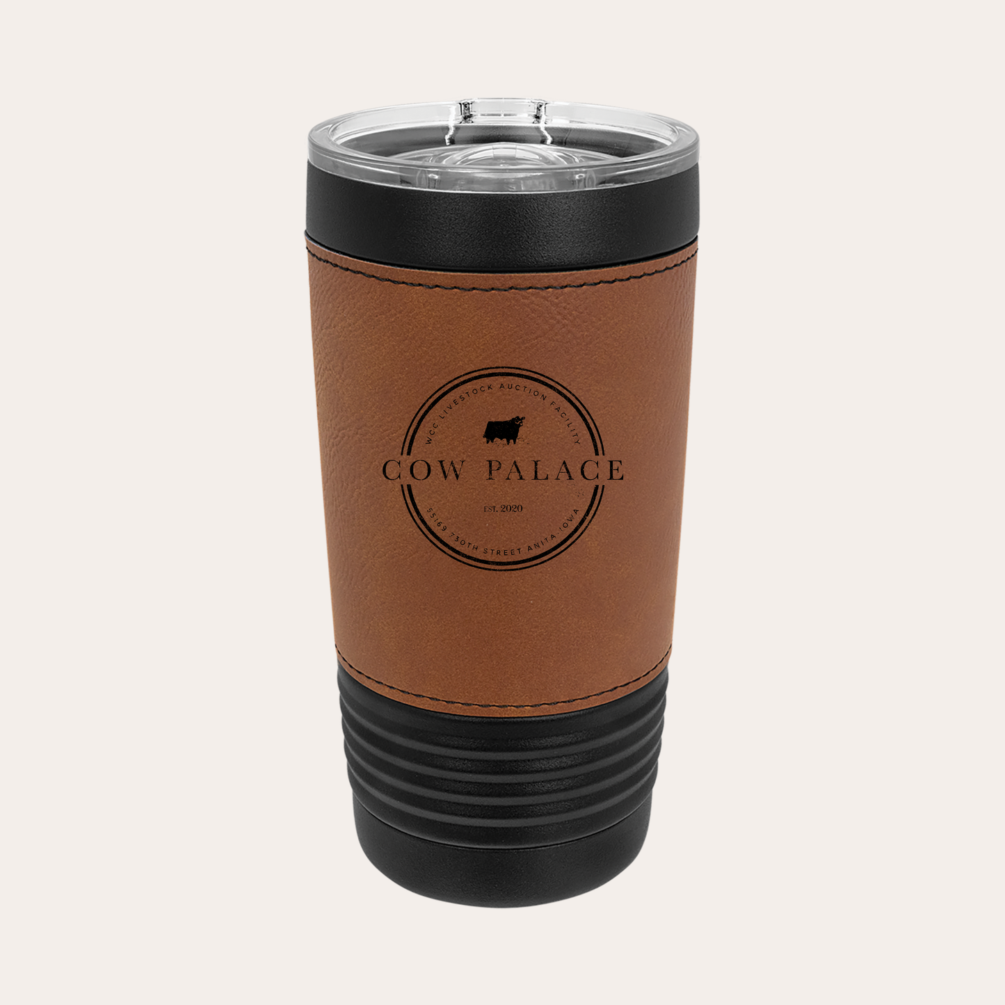 Cow Palace 20oz Leatherette Wrapped Tumbler