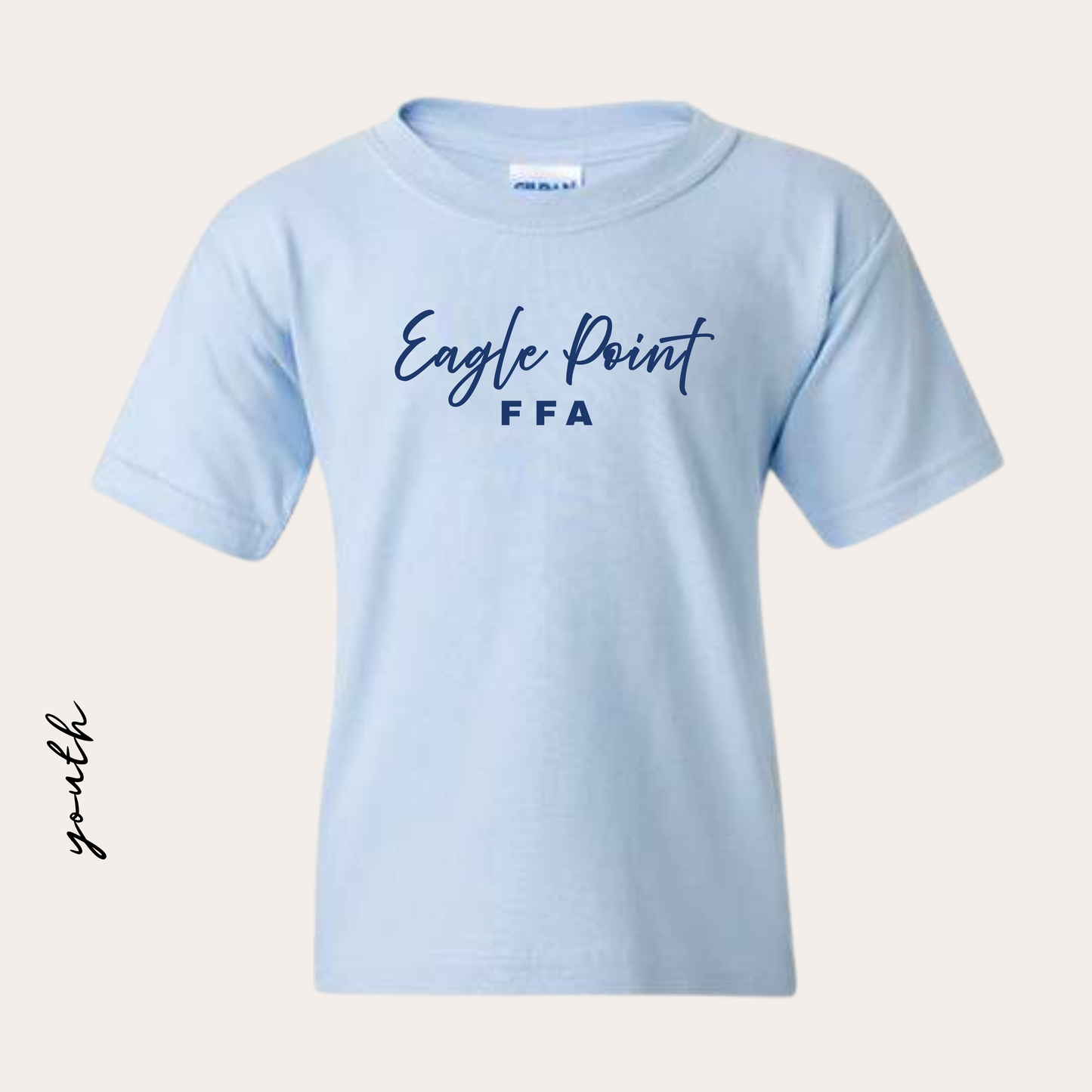 YOUTH EP Printed Light Blue Heavy Cotton Tee