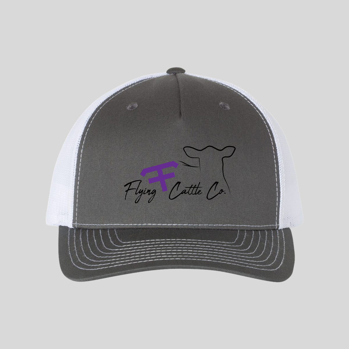 FF Embroidered Charcoal/White 112FP