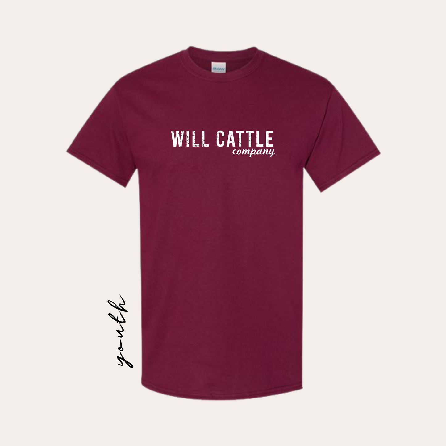 YOUTH WCC Printed Maroon Heavy Cotton Tee