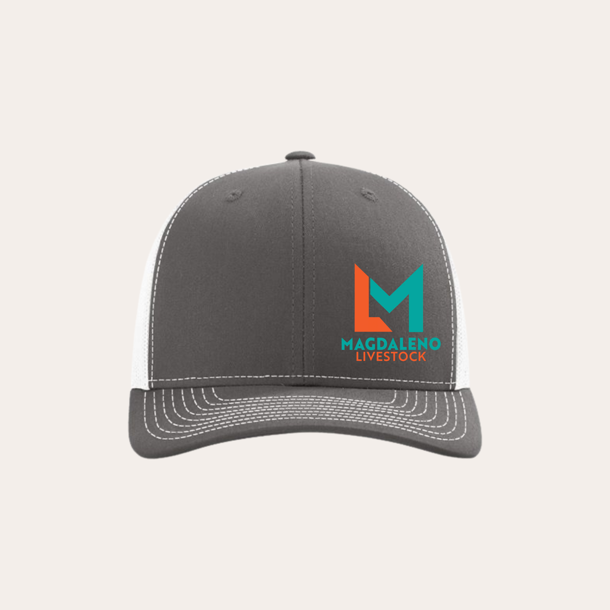 ML26 Embroidered Charcoal/White 112