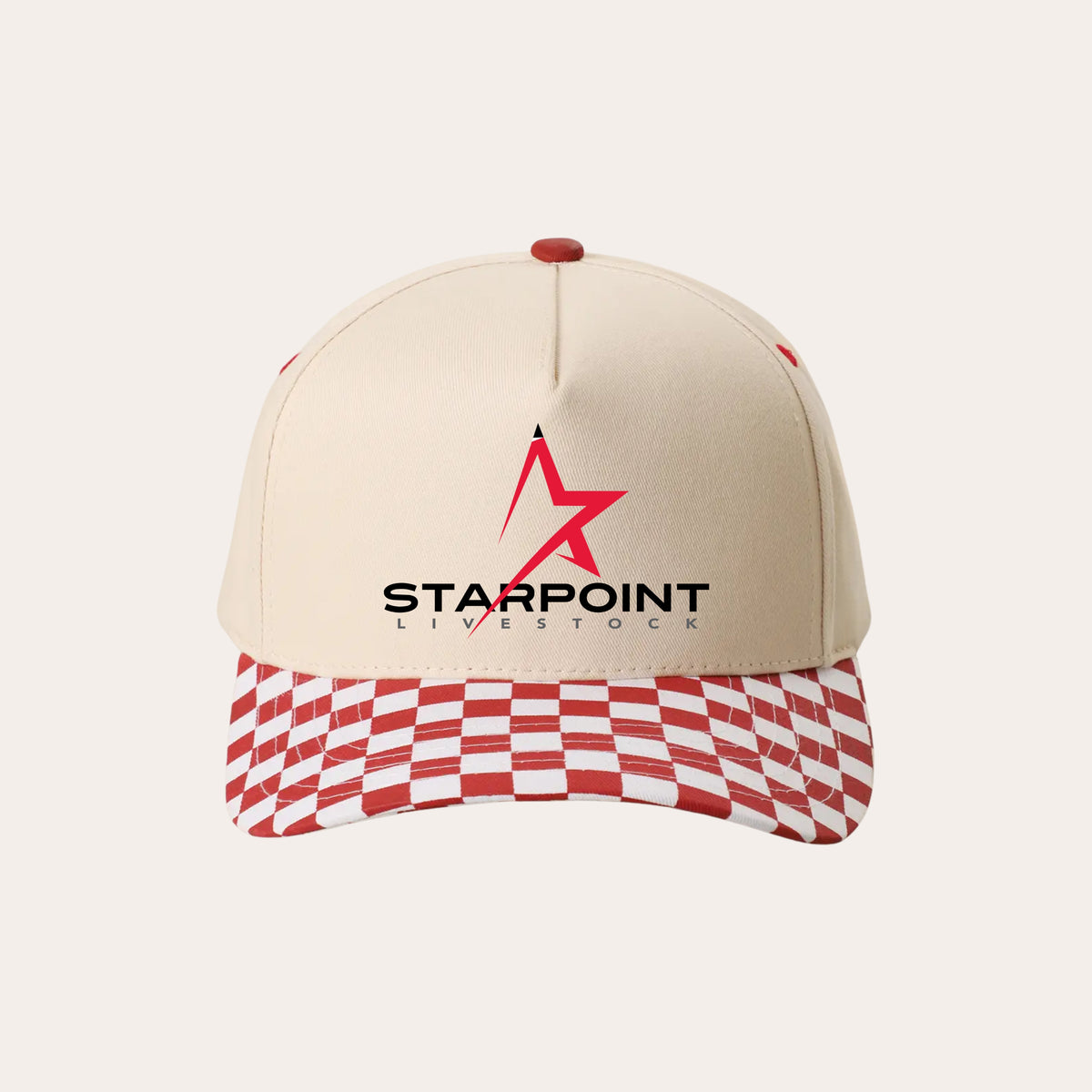 SP26 Embroidered Red Checkered Trucker