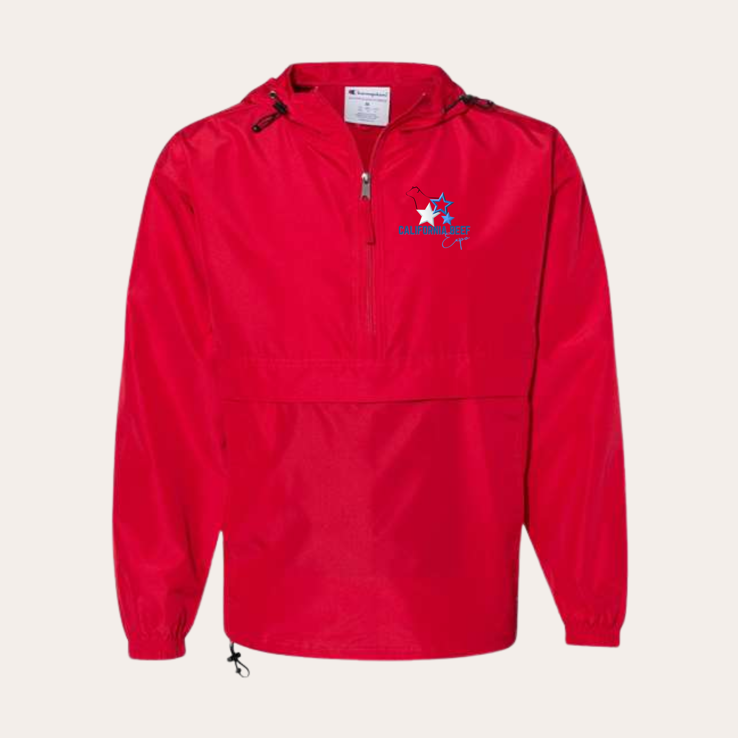 CBE Embroidered Red Champion Windbreaker