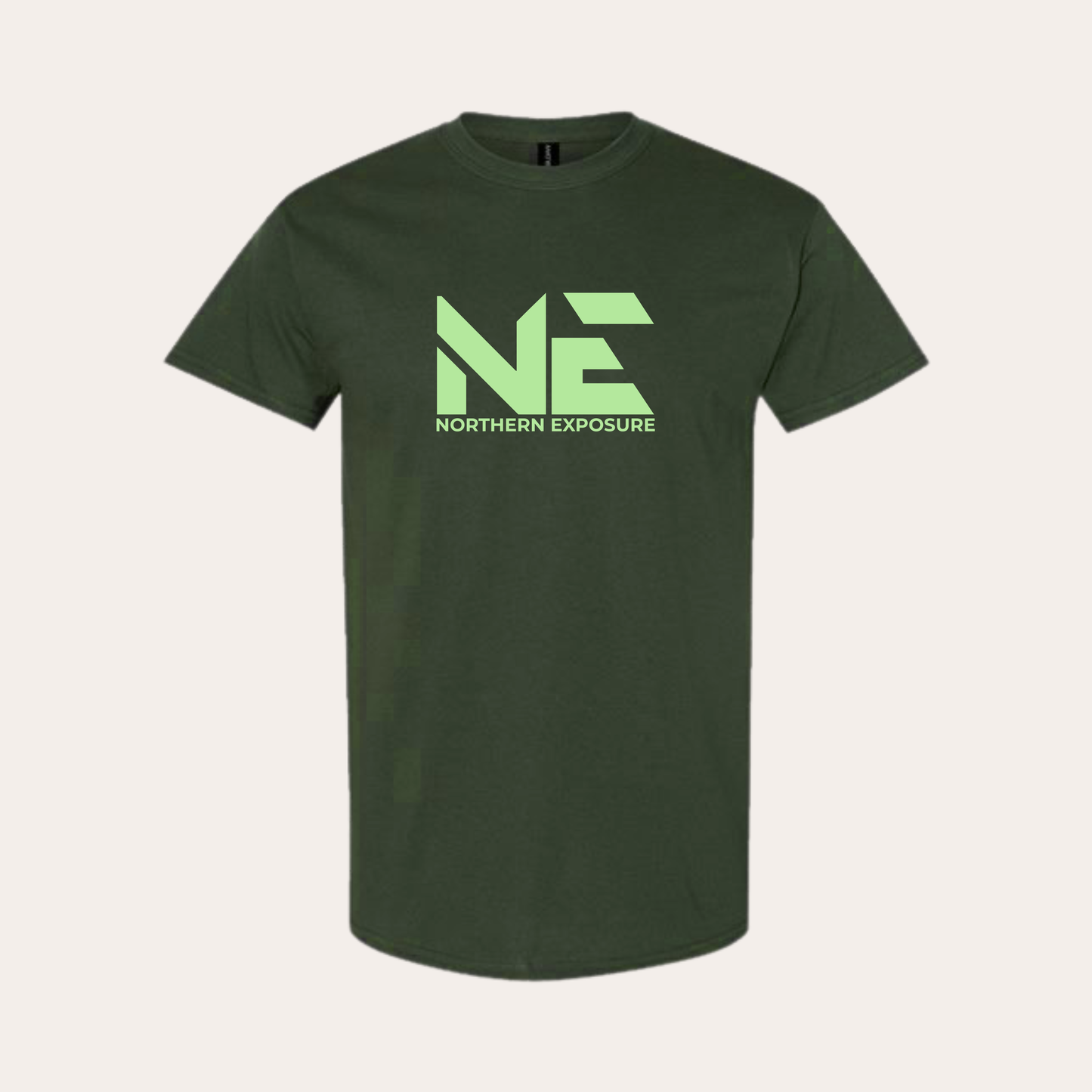 NE26 Printed Heavy Cotton Forest Green Tee