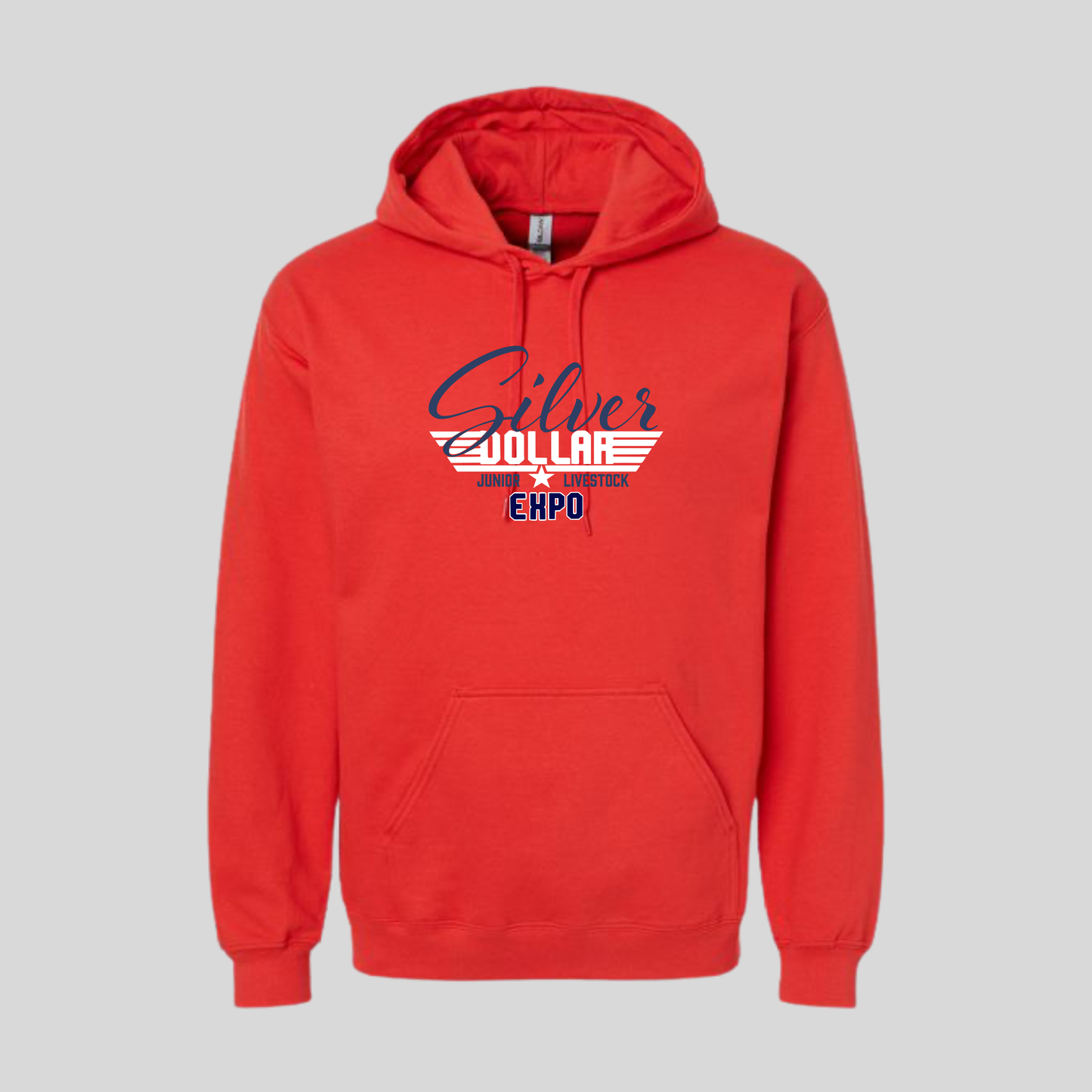 SD Printed Red Softstyle Hoodie