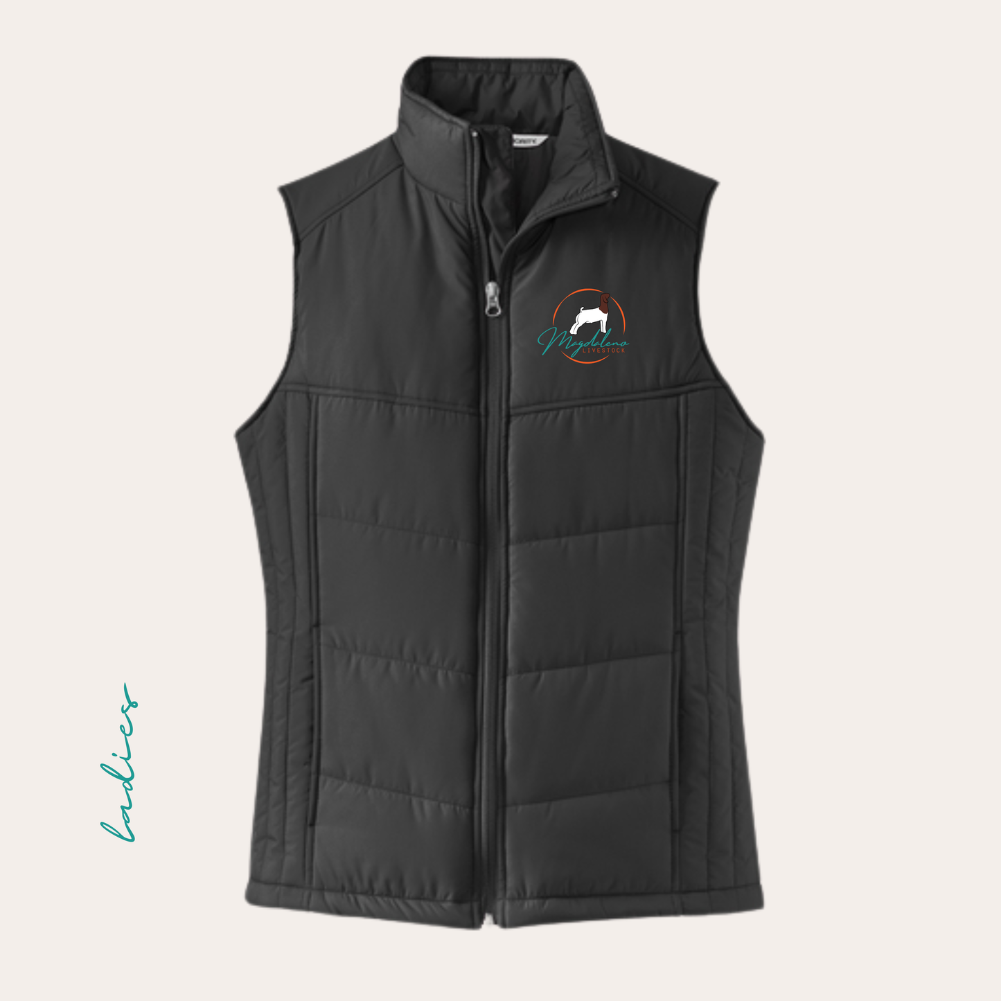 Magdaleno Women's Puffer Vest Embroidered