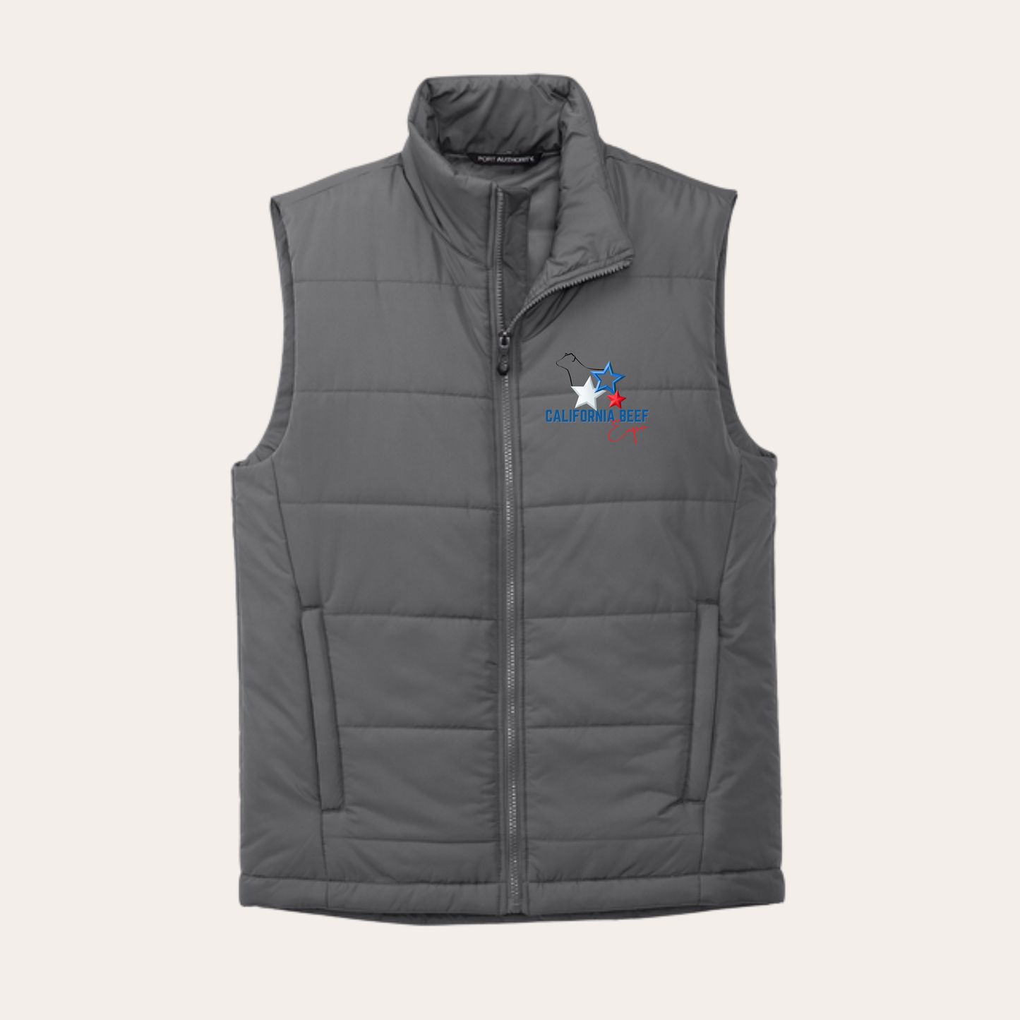 CBE Embroidered PA Men's Shadow Gray Puffer Vest