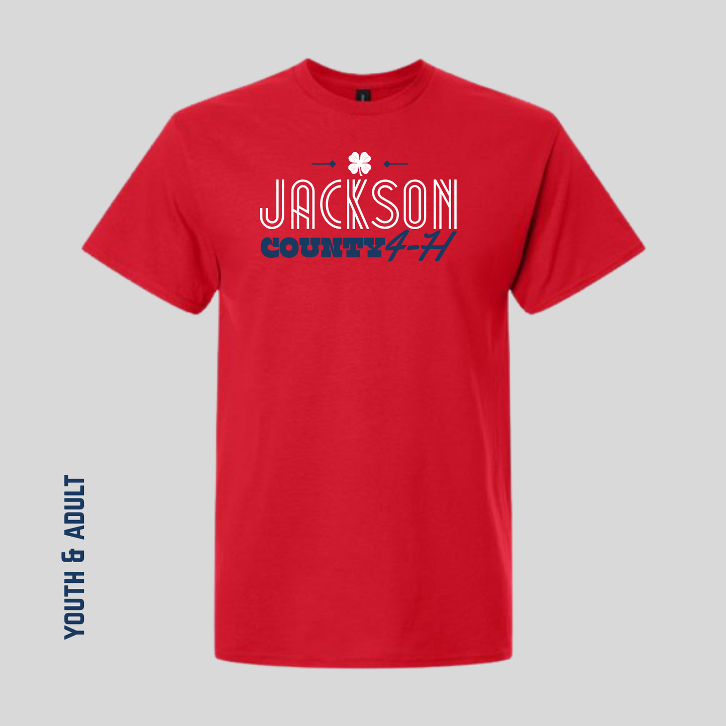 JC4H Printed Red Heavy Cotton Tee