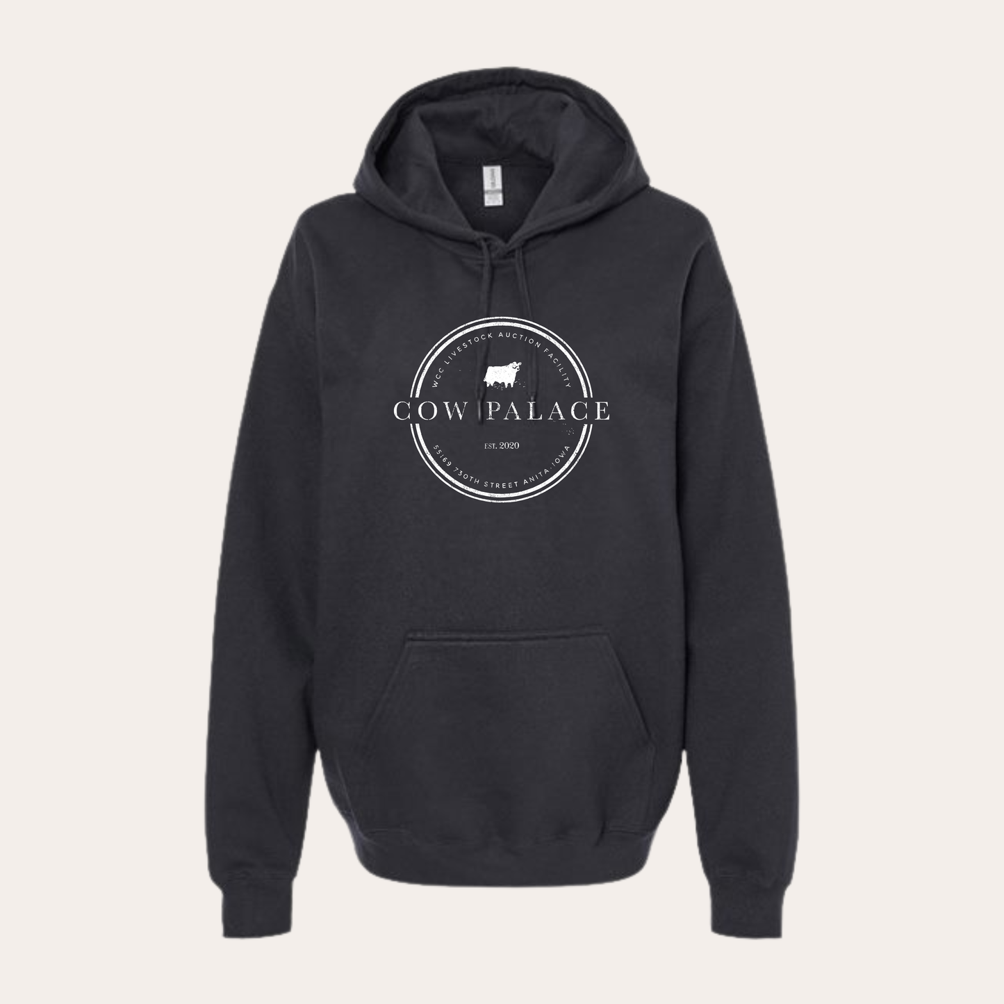 Cow Palace Printed Black Softstyle Hoodie