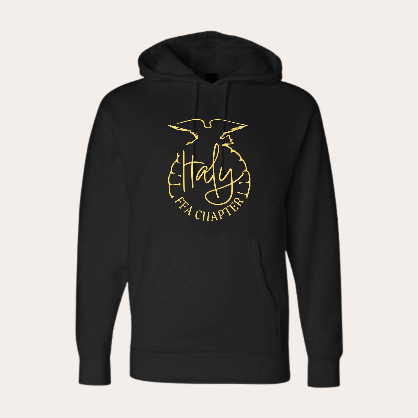 IFFA Printed Black Aqua Hoodie