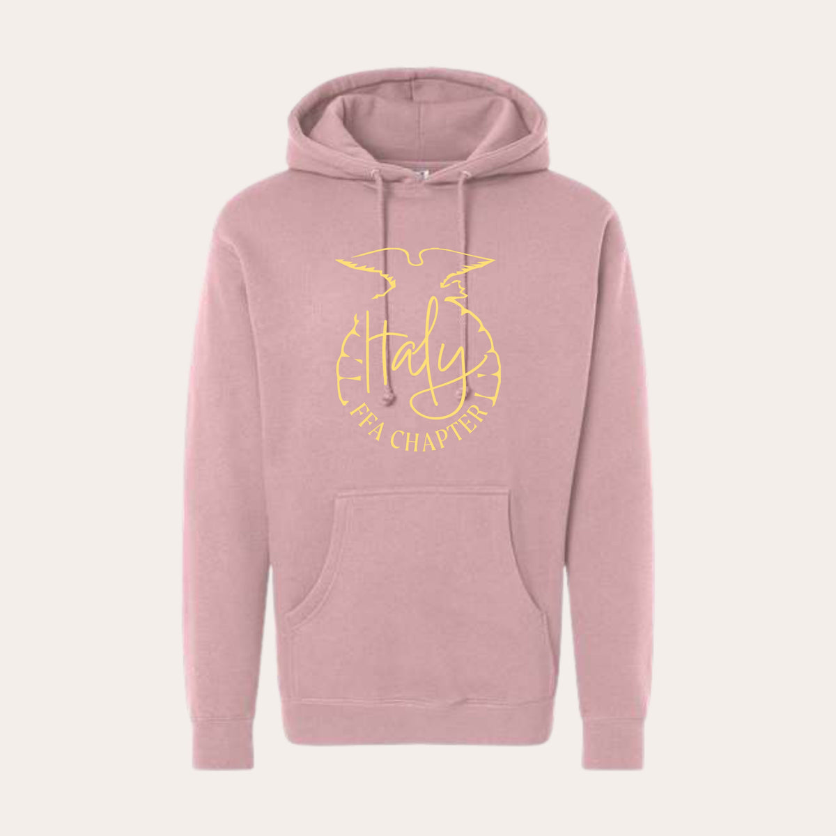 ITALY Printed Middleweight Dusty Pink Hoodie