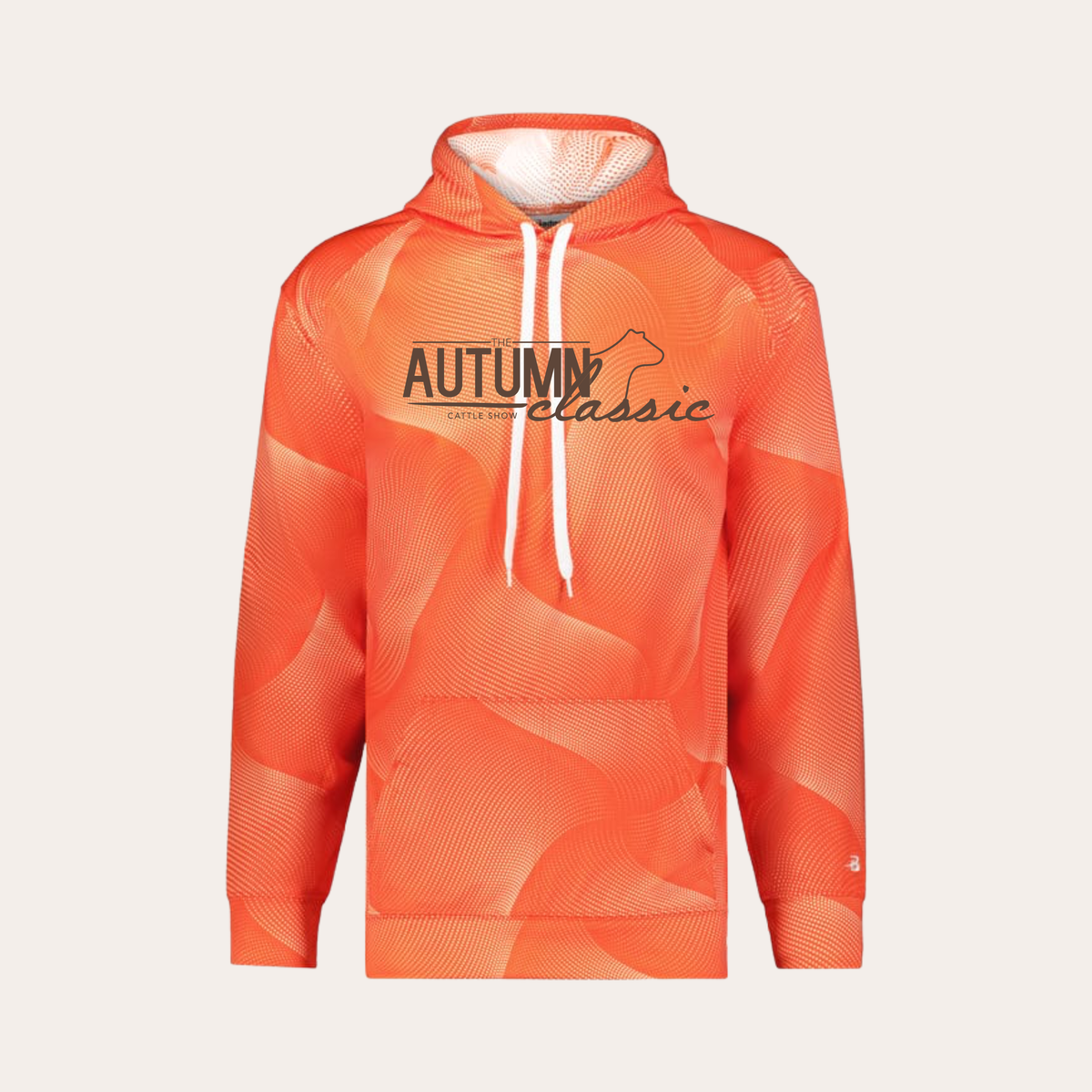 AC26 Printed Orange Warp Hoodie