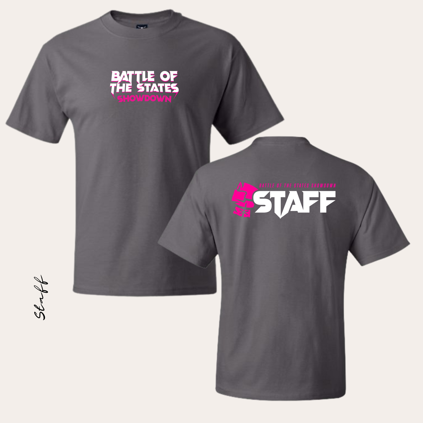 BOSS STAFF Printed Smoke Gray Beefy Tee