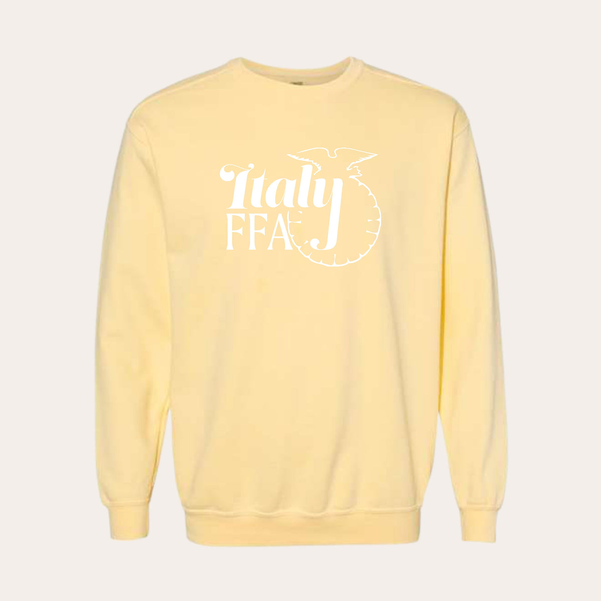 ITALY Printed Butter Comfort Colors Crewneck