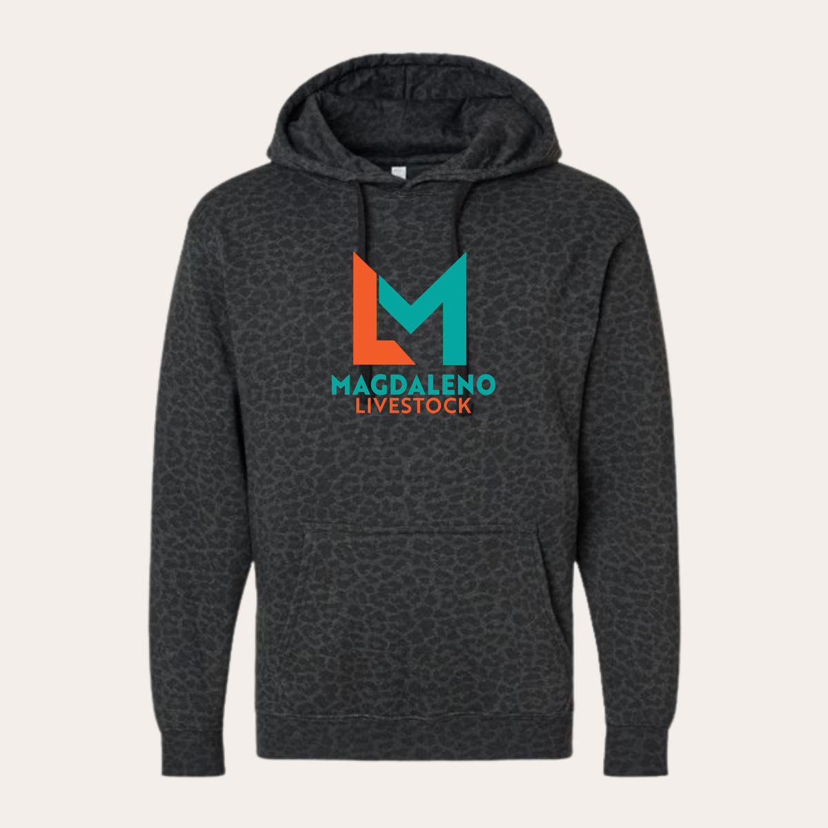 ML26 Printed Black Leopard Hoodie