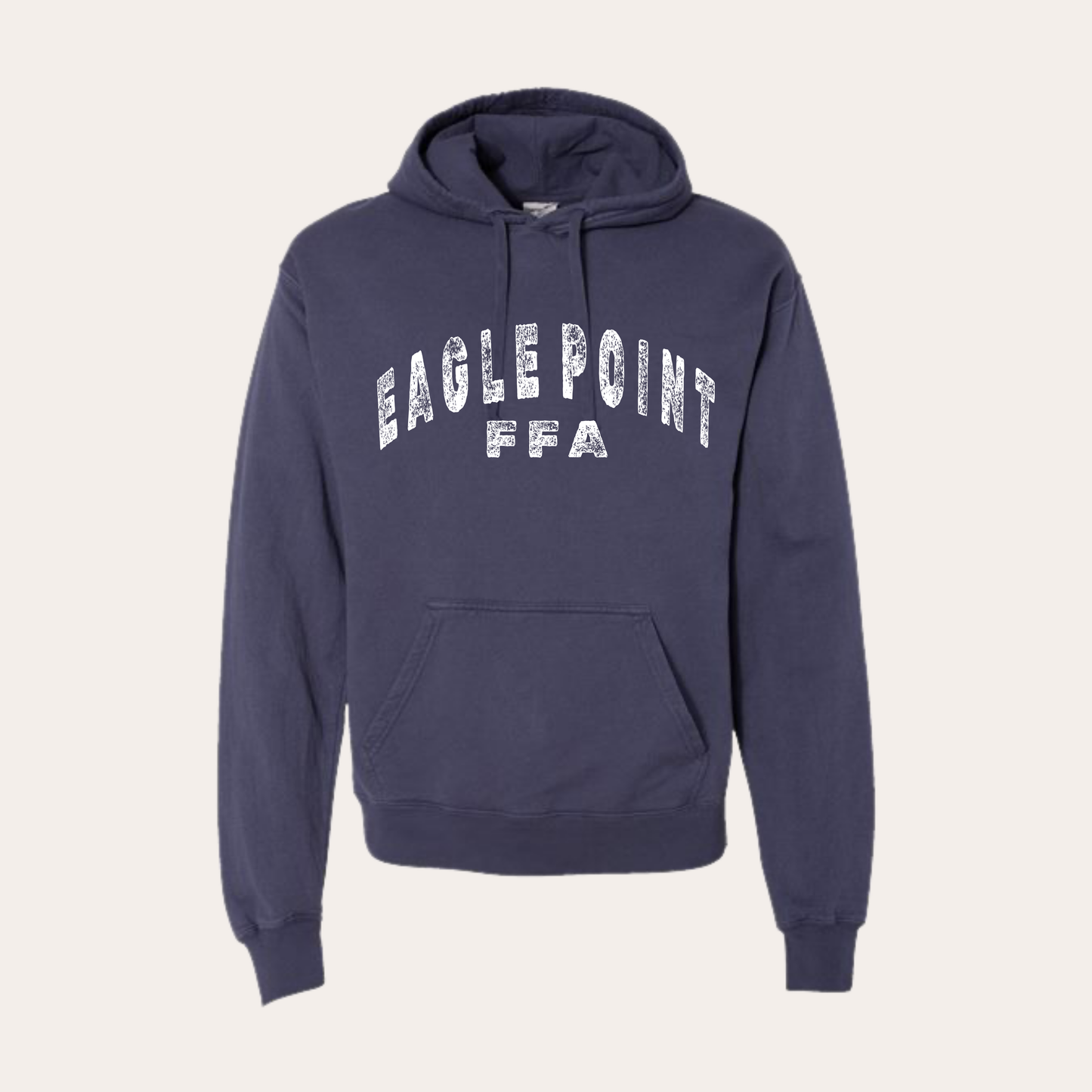 EP Printed Distressed Blue Hoodie